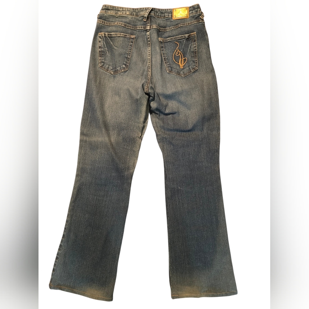 Baby Phat Blue Jeans with Gold Accents - Picture 3 of 5
